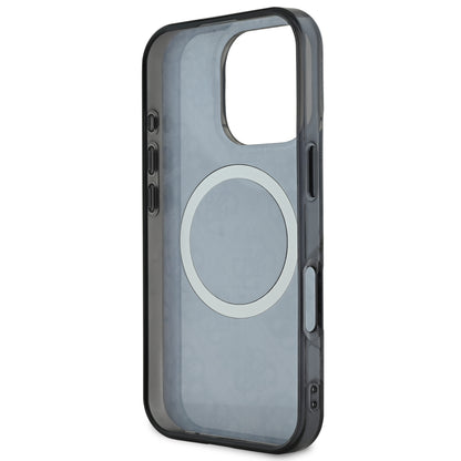 Funda Guess Peony MagSafe Negra para iPhone 16 Pro Max | Diseño Premium