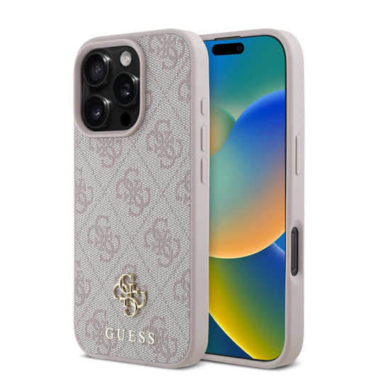 Funda Guess 4G Logo Rosa para iPhone 16 Pro Max | Diseño Original