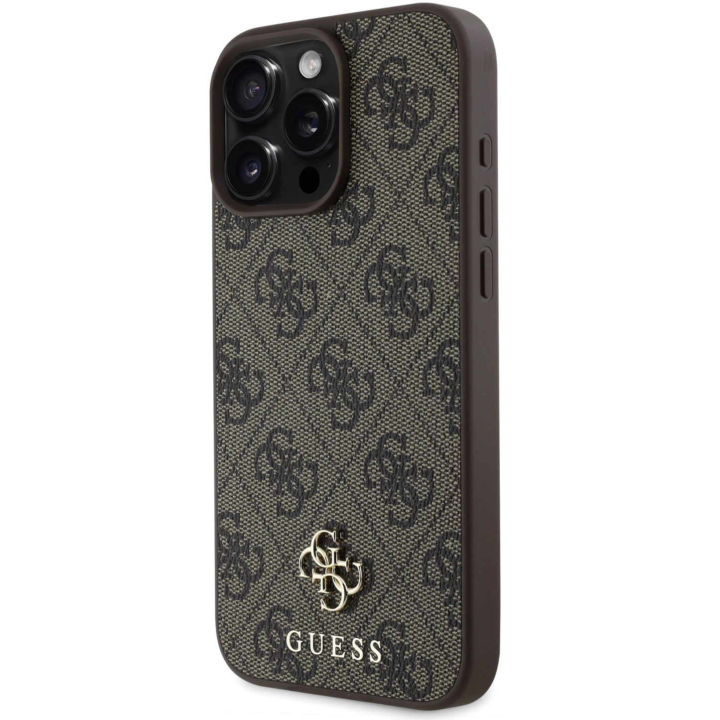 Case Guess 4G Logo 4G para iPhone 16 Pro Max - Diseño Exclusivo Café