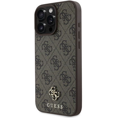 Case Guess 4G Logo 4G para iPhone 16 Pro Max - Diseño Exclusivo Café