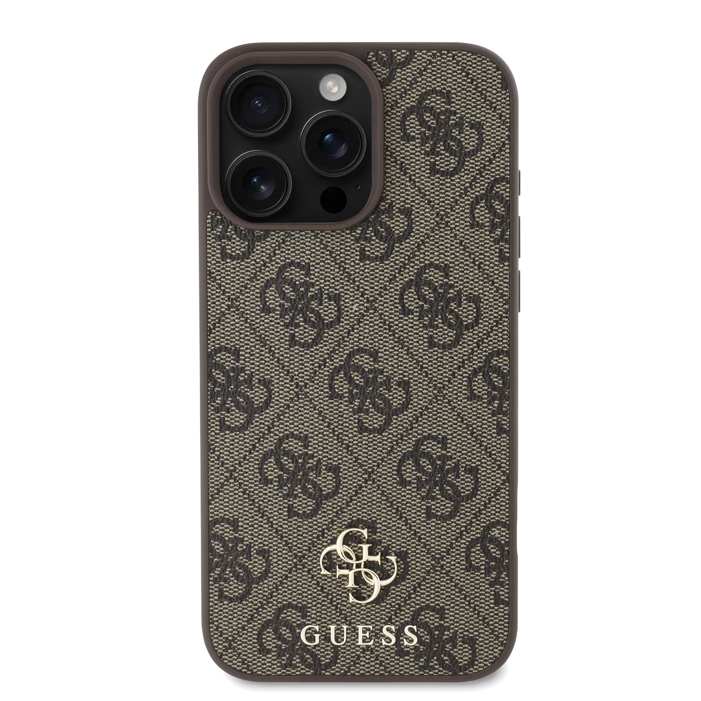Case Guess 4G Logo 4G para iPhone 16 Pro Max - Diseño Exclusivo Café