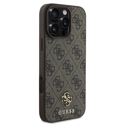Case Guess 4G Logo 4G para iPhone 16 Pro Max - Diseño Exclusivo Café