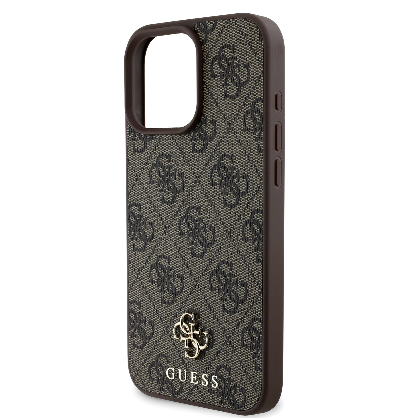 Case Guess 4G Logo 4G para iPhone 16 Pro Max - Diseño Exclusivo Café