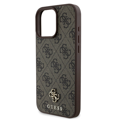 Case Guess 4G Logo 4G para iPhone 16 Pro Max - Diseño Exclusivo Café