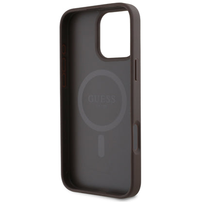 Case Guess 4G Logo 4G para iPhone 16 Pro Max - Diseño Exclusivo Café