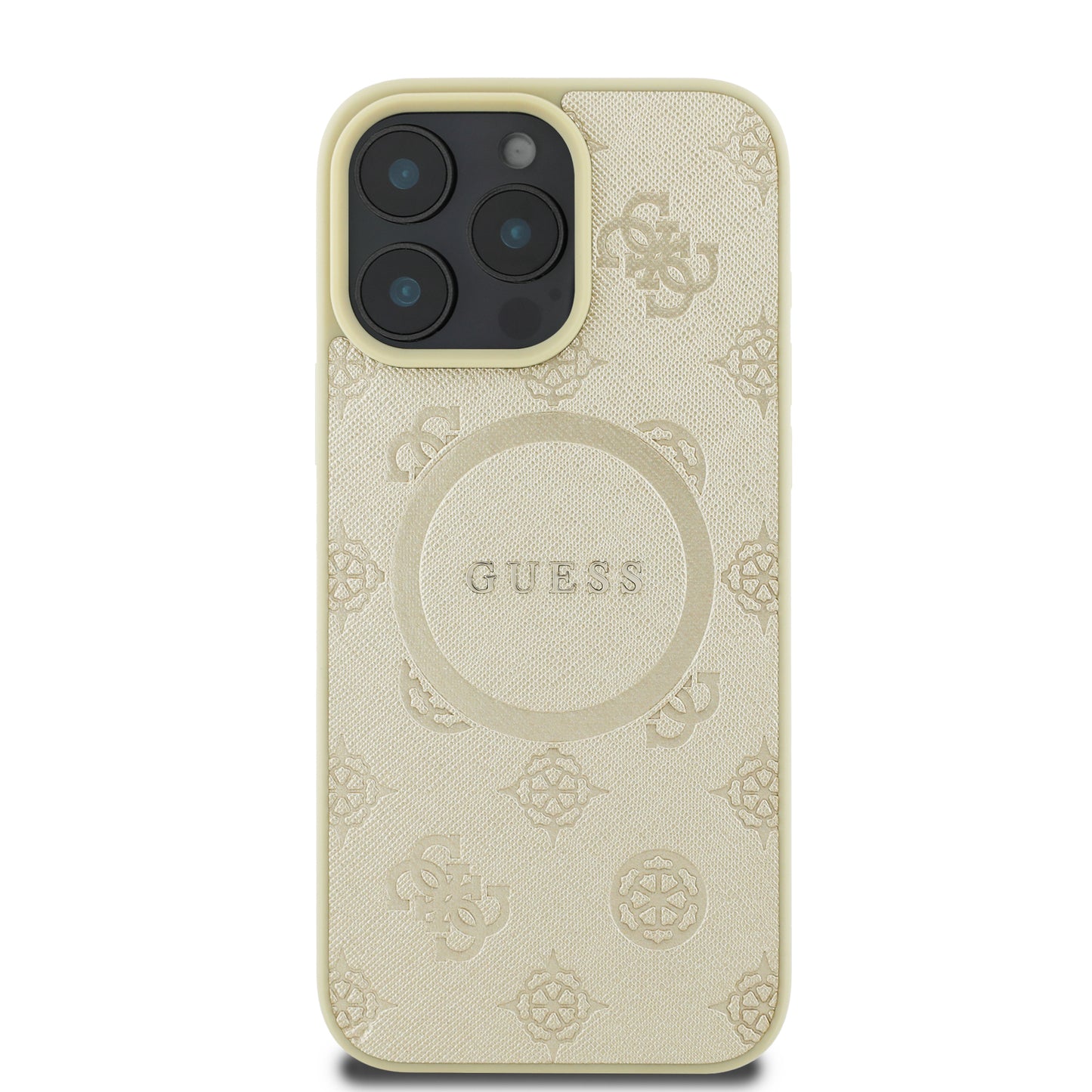 Funda Guess Safiano Peony Dorada para iPhone 16 Pro Max | Original