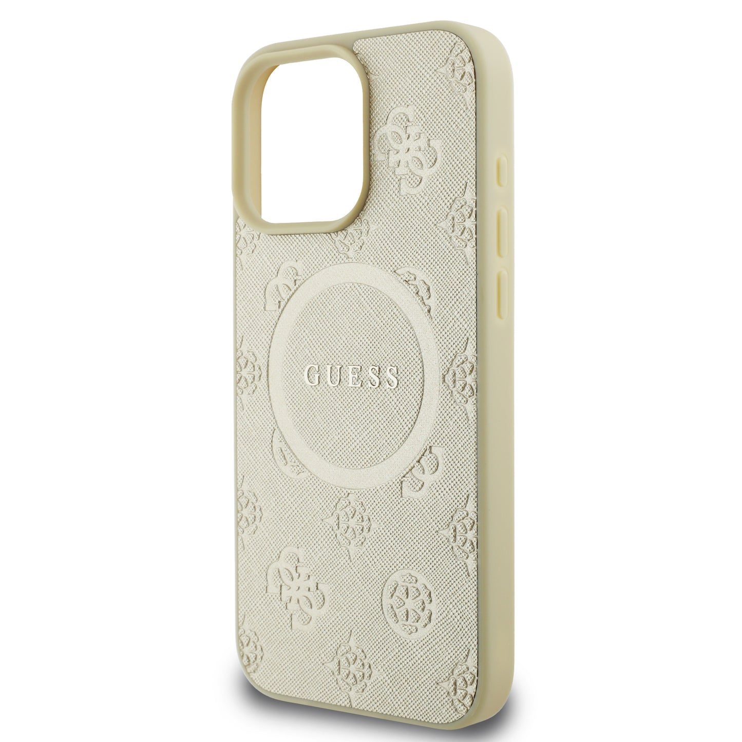 Funda Guess Safiano Peony Dorada para iPhone 16 Pro Max | Original