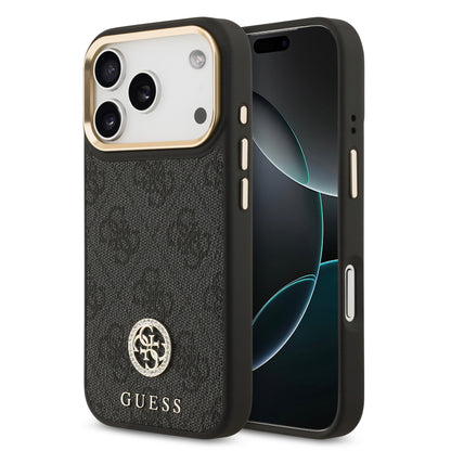 [PRE-VENTA] Funda Guess para iPhone 17 Pro – Diseño 4G Leather Metal Hardware