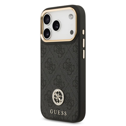[PRE-VENTA] Funda Guess para iPhone 17 Pro – Diseño 4G Leather Metal Hardware