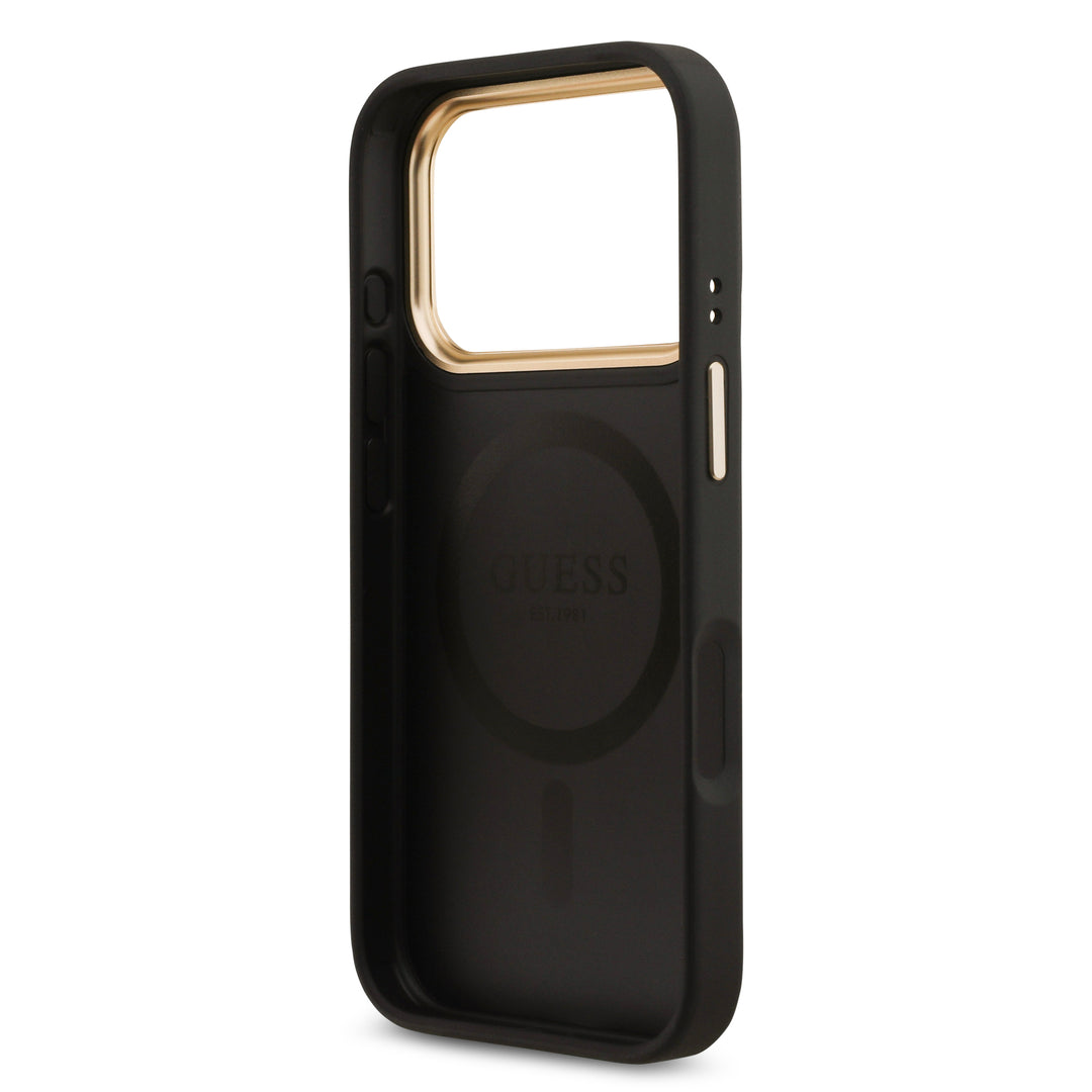 Funda Guess Original iPhone 17/18 Pro 4G Leather Metal