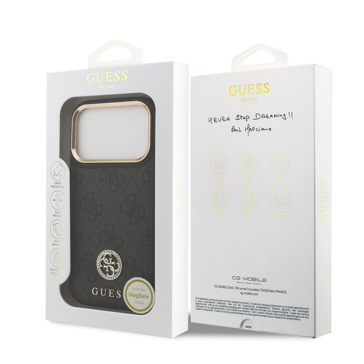 Funda Guess Original iPhone 17/18 Pro 4G Leather Metal