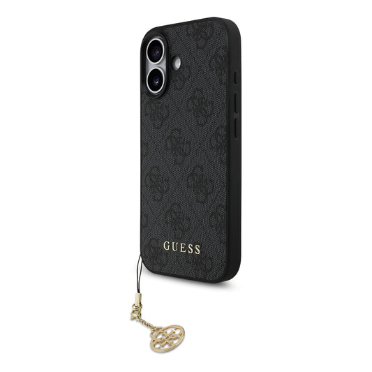 Funda Guess Charm Edition 4G PU Leather con Dije Metálico para iPhone 17 – Original y de Lujo