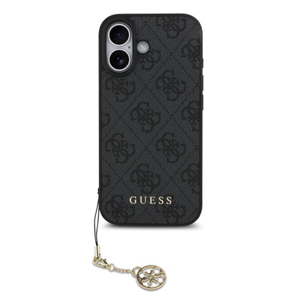 Funda Guess Charm Edition 4G PU Leather con Dije Metálico para iPhone 17 – Original y de Lujo