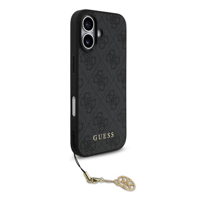 Funda Guess Charm Edition 4G PU Leather con Dije Metálico para iPhone 17 – Original y de Lujo