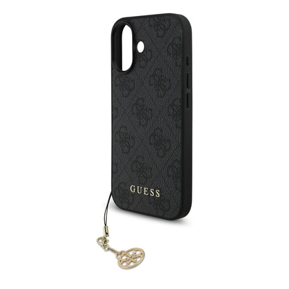 Funda Guess Charm Edition 4G PU Leather con Dije Metálico para iPhone 17 – Original y de Lujo