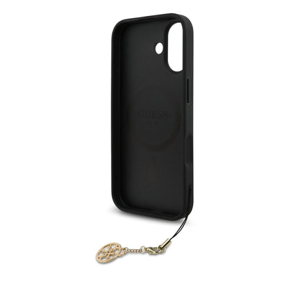 Funda Guess Charm Edition 4G PU Leather con Dije Metálico para iPhone 17 – Original y de Lujo