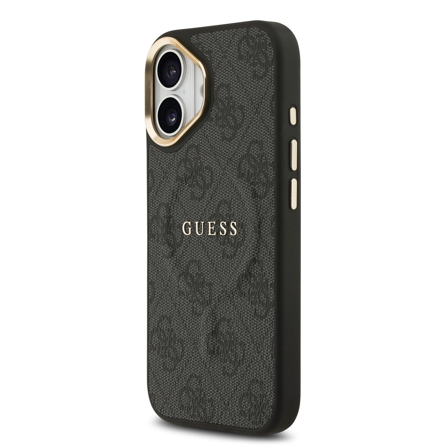 Funda Guess MagSafe de Piel Negra con Patrón 4G Classic para iPhone 17 | Case Original de Lujo