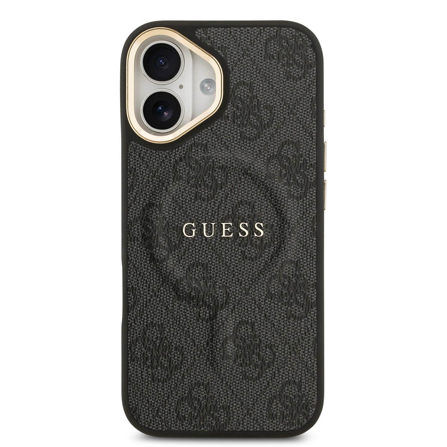 Funda Guess MagSafe de Piel Negra con Patrón 4G Classic para iPhone 17 | Case Original de Lujo