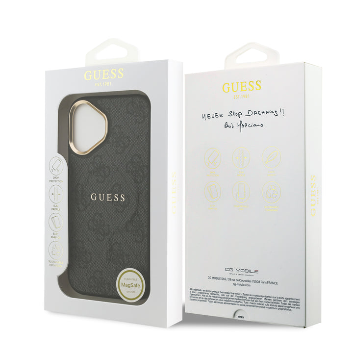 Funda Guess Original iPhone 17 MagSafe Piel Negra