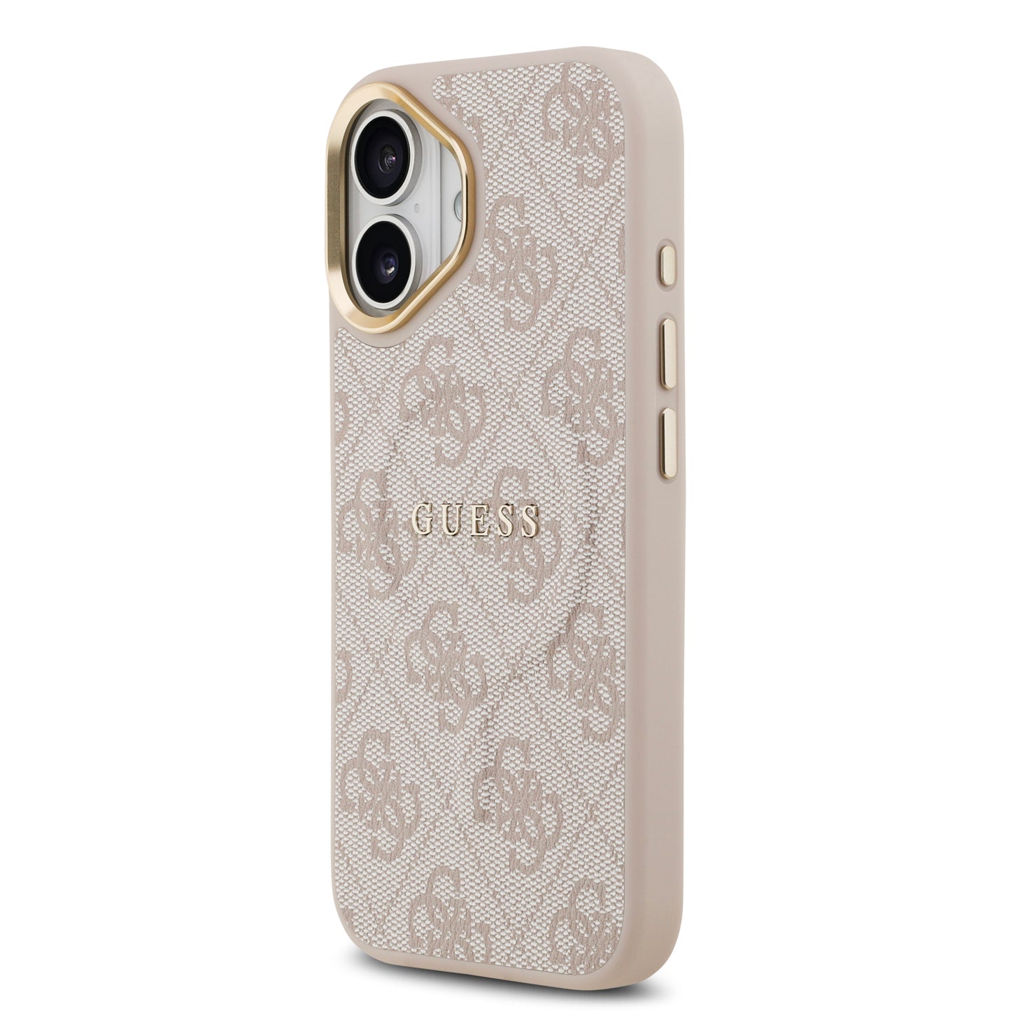 Funda Guess MagSafe de Piel Rosa con Patrón 4G Classic para iPhone 17 | Case Original de Lujo