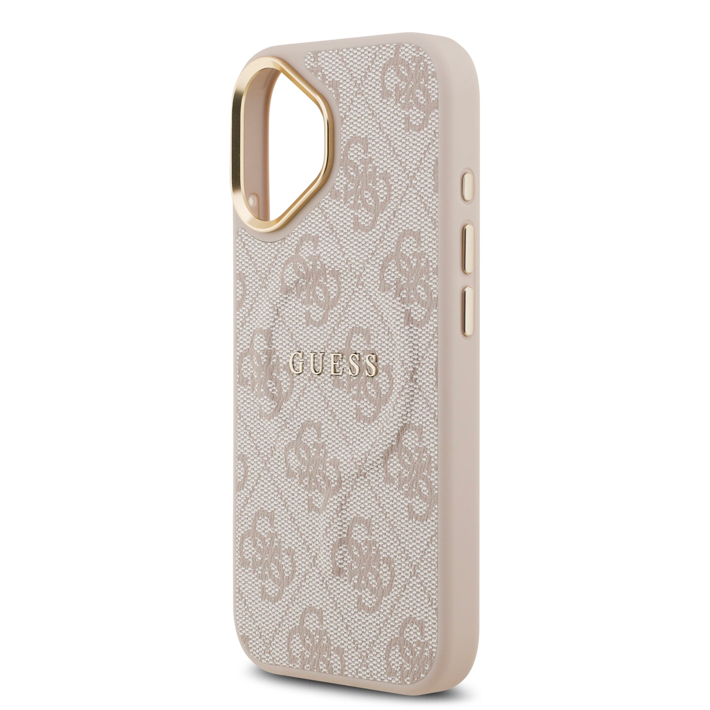Funda Guess MagSafe de Piel Rosa con Patrón 4G Classic para iPhone 17 | Case Original de Lujo
