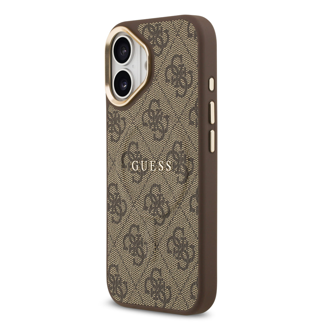 Funda Guess Original iPhone 17 MagSafe Piel Café