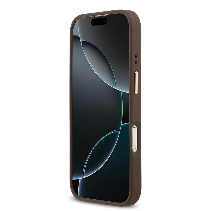 Funda Guess Original iPhone 17 MagSafe Piel Café