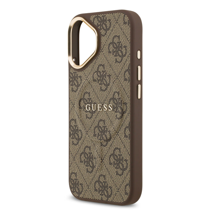 Funda Guess Original iPhone 17 MagSafe Piel Café