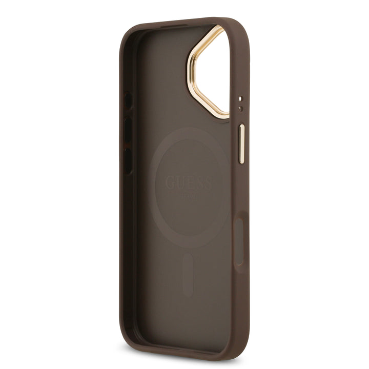 Funda Guess Original iPhone 17 MagSafe Piel Café