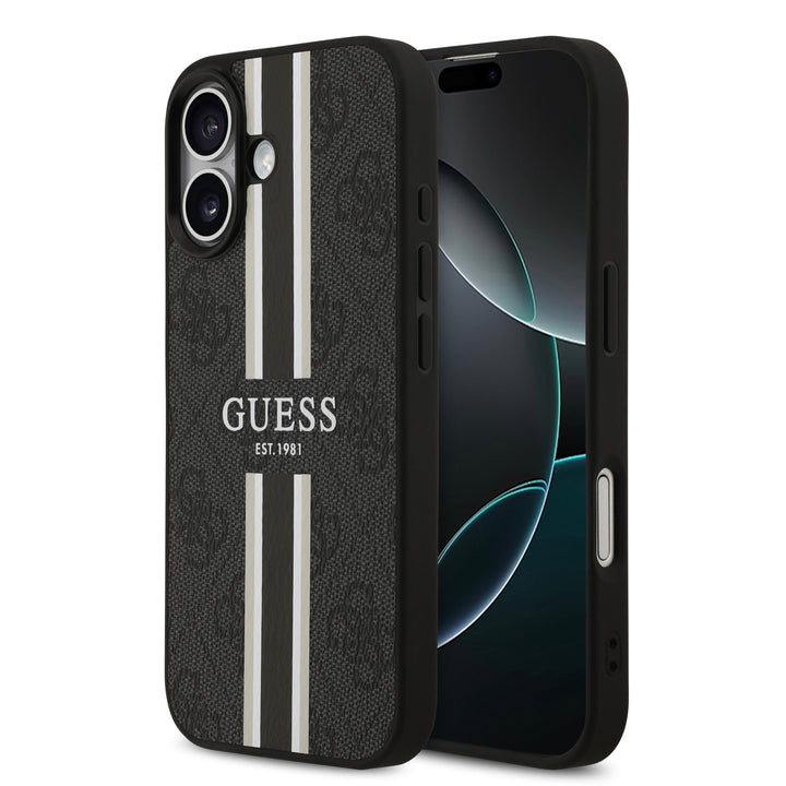 Funda Guess Original iPhone 17 MagSafe Piel Negra