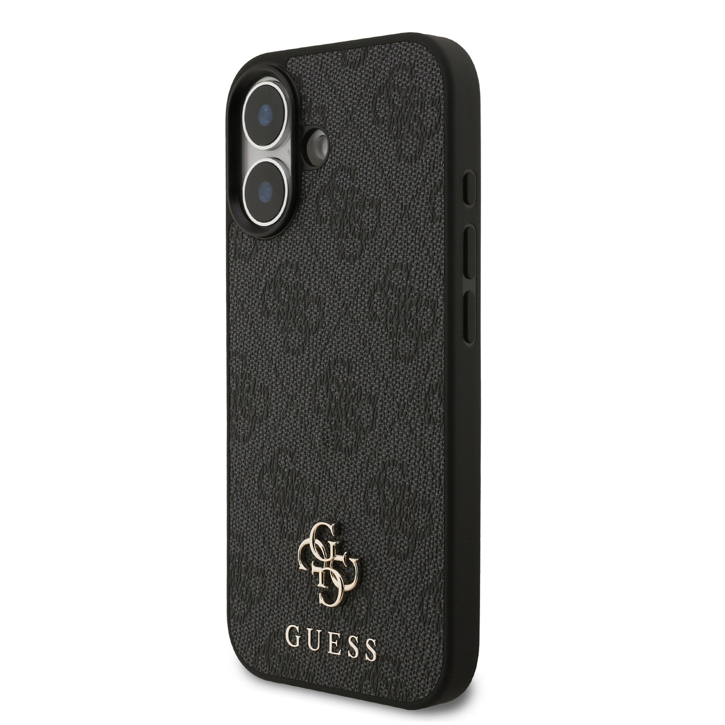 Funda Guess MagSafe de Piel Negra con Patrón 4G Small para iPhone 17 | Case Original de Lujo