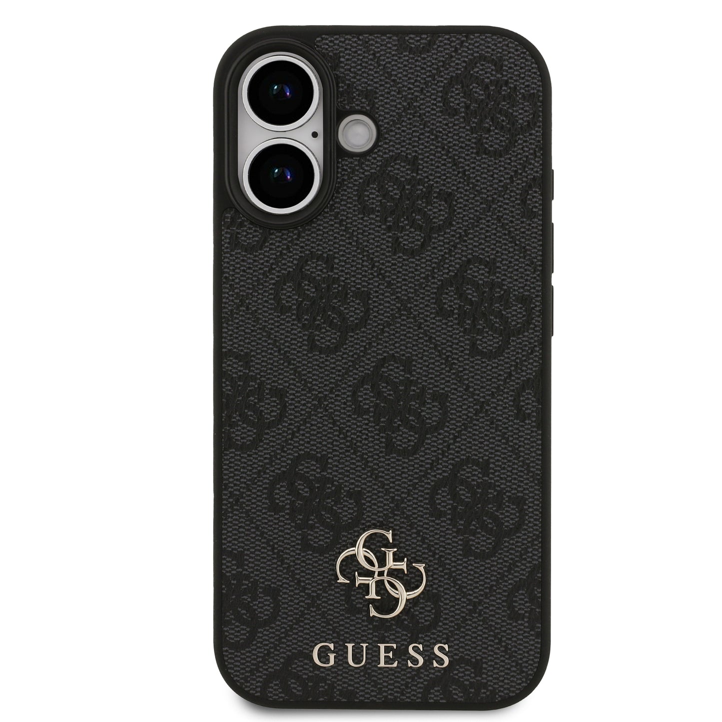 Funda Guess MagSafe de Piel Negra con Patrón 4G Small para iPhone 17 | Case Original de Lujo