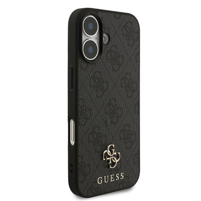 Funda Guess MagSafe de Piel Negra con Patrón 4G Small para iPhone 17 | Case Original de Lujo