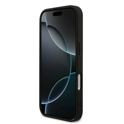 Funda Guess MagSafe de Piel Negra con Patrón 4G Small para iPhone 17 | Case Original de Lujo