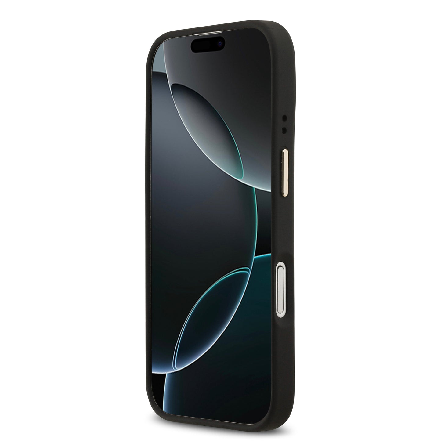 Funda Guess MagSafe Negra con Grabado de Peonías para iPhone 17 - Case Original de Lujo