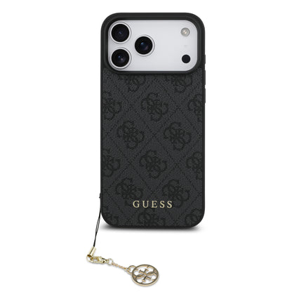 Funda Guess Charm Edition 4G PU Leather con Dije Metálico para iPhone 17 Pro – Original y de Lujo
