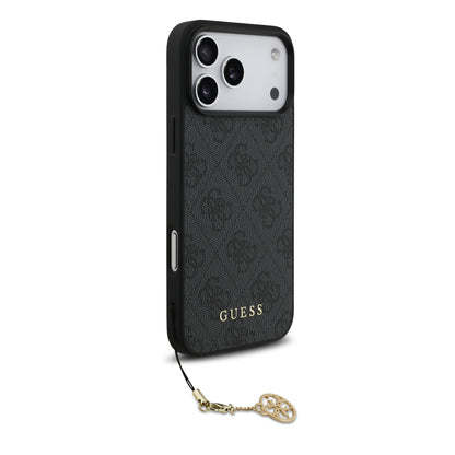 Funda Guess Charm Edition 4G PU Leather con Dije Metálico para iPhone 17 Pro – Original y de Lujo