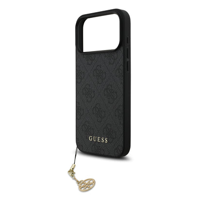 Funda Guess Charm Edition 4G PU Leather con Dije Metálico para iPhone 17 Pro Max – Original y de Lujo