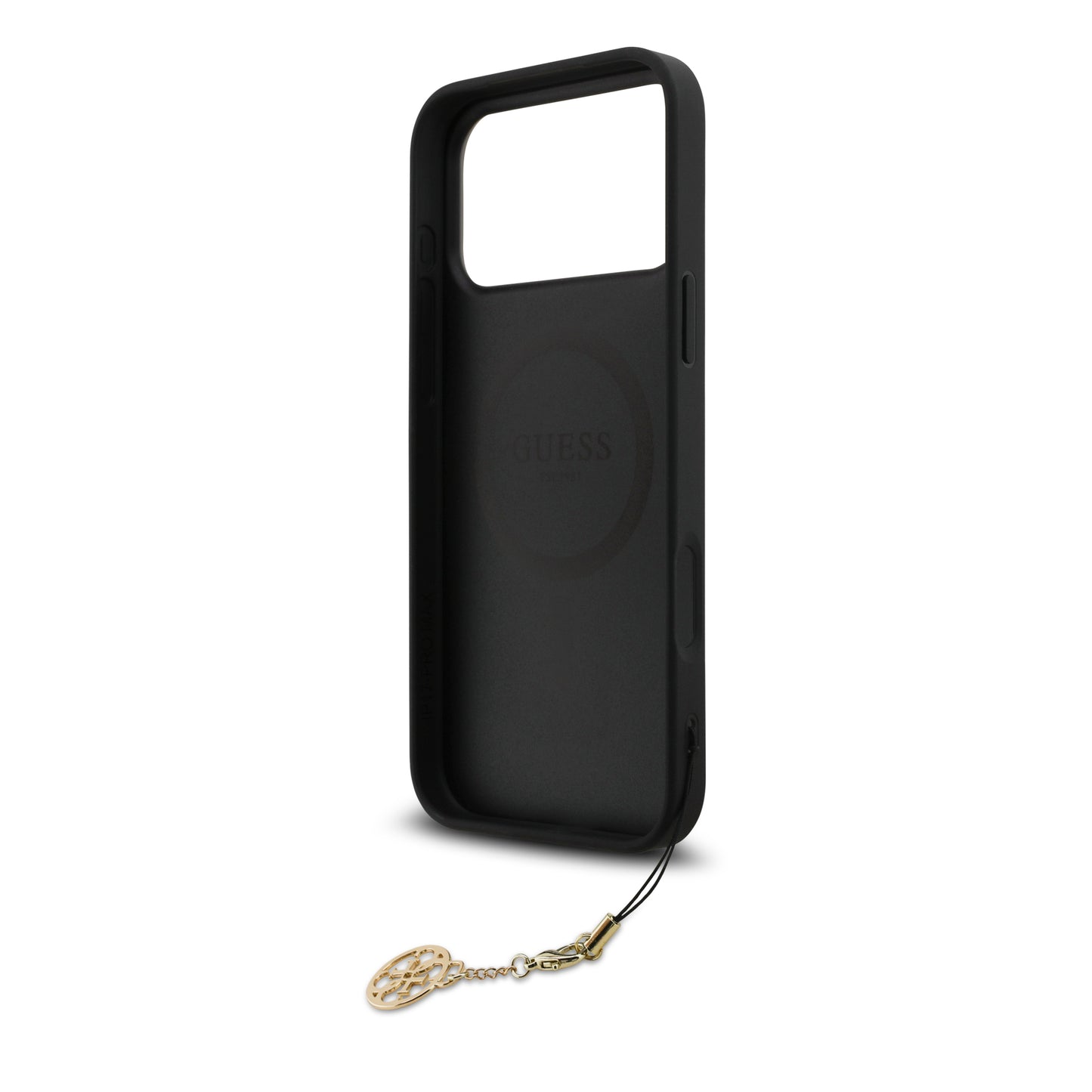 Funda Guess Charm Edition 4G PU Leather con Dije Metálico para iPhone 17 Pro Max – Original y de Lujo