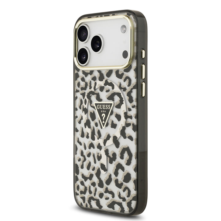 Funda Guess Original iPhone 17/18 Pro Max Leopard Glitter