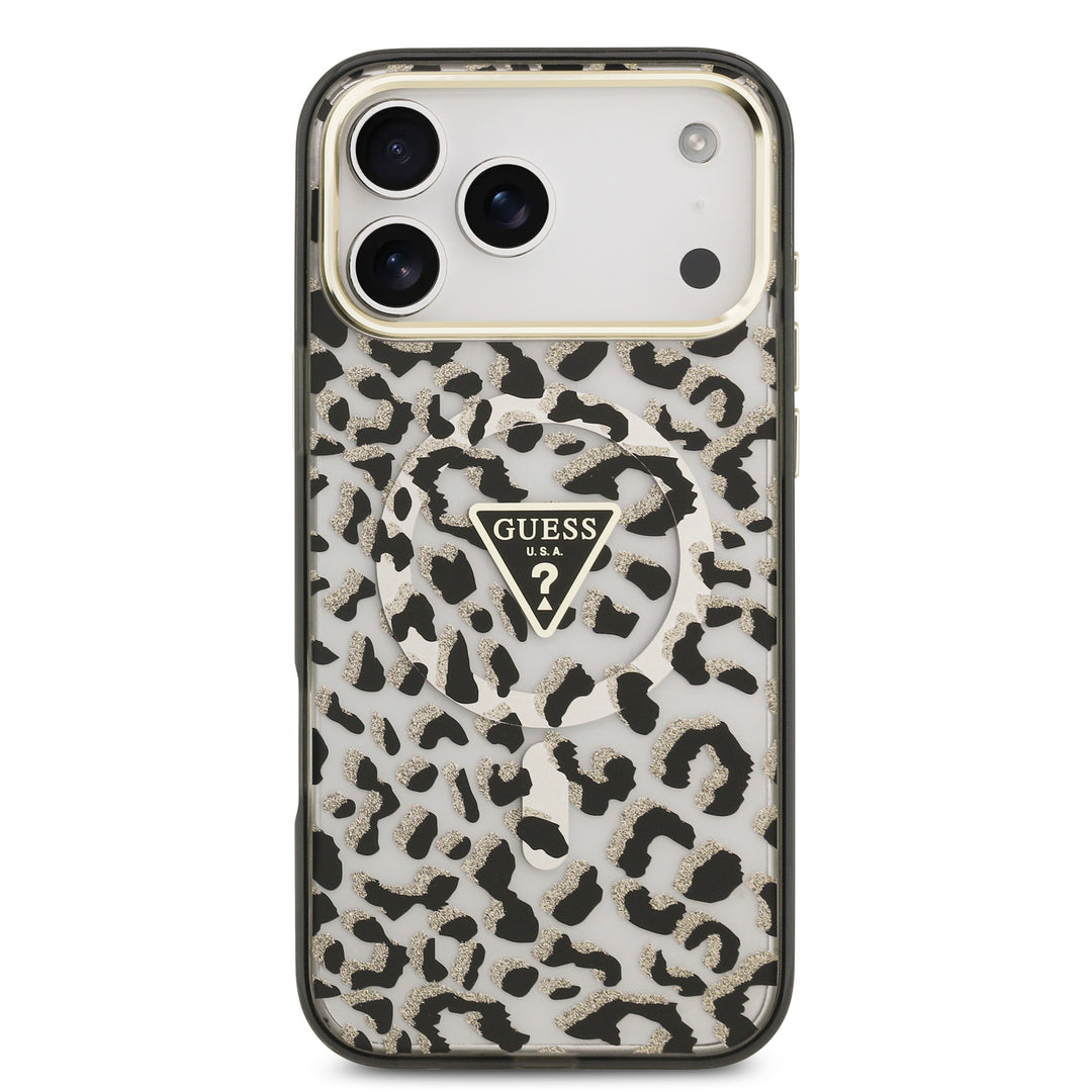 Funda Guess Original iPhone 17/18 Pro Max Leopard Glitter