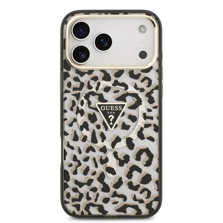 Funda Guess Original iPhone 17/18 Pro Max Leopard Glitter