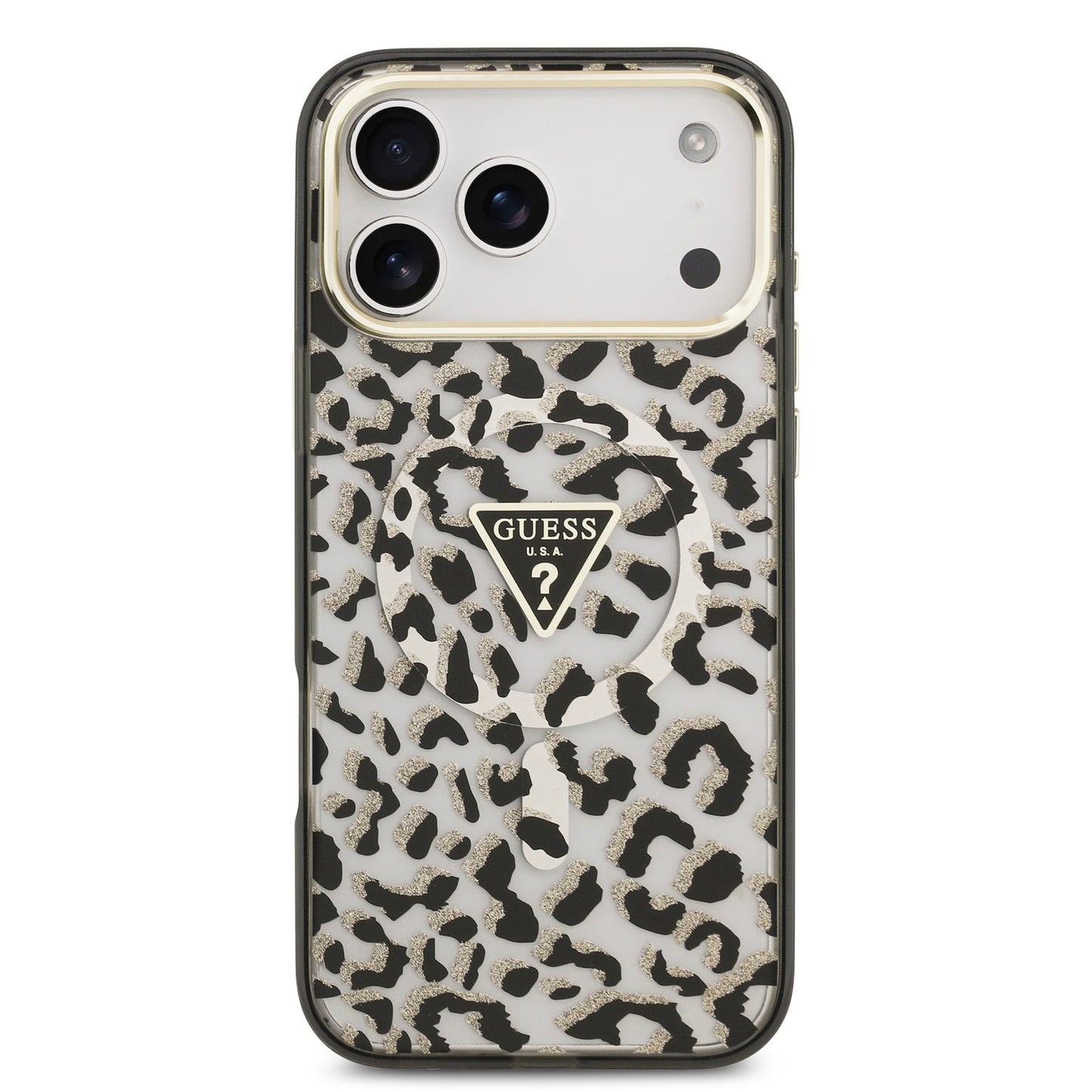 [PRE-VENTA] Funda Guess para iPhone 17 Pro Leopard Glitter Edition con Logo Triangular