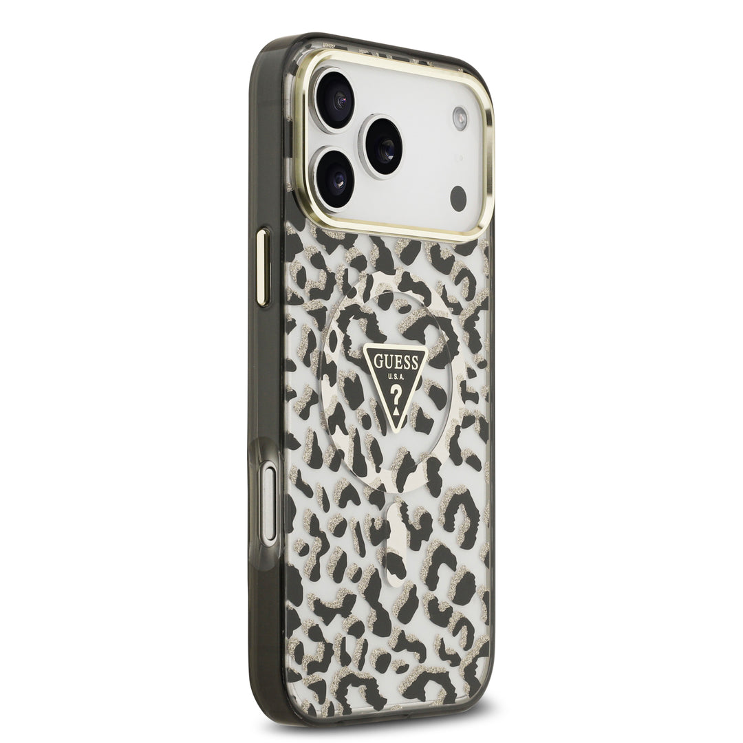Funda Guess Original iPhone 17/18 Pro Max Leopard Glitter