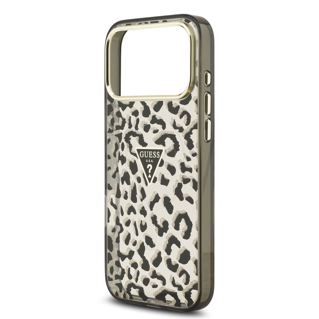 Funda Guess Original iPhone 17/18 Pro Max Leopard Glitter