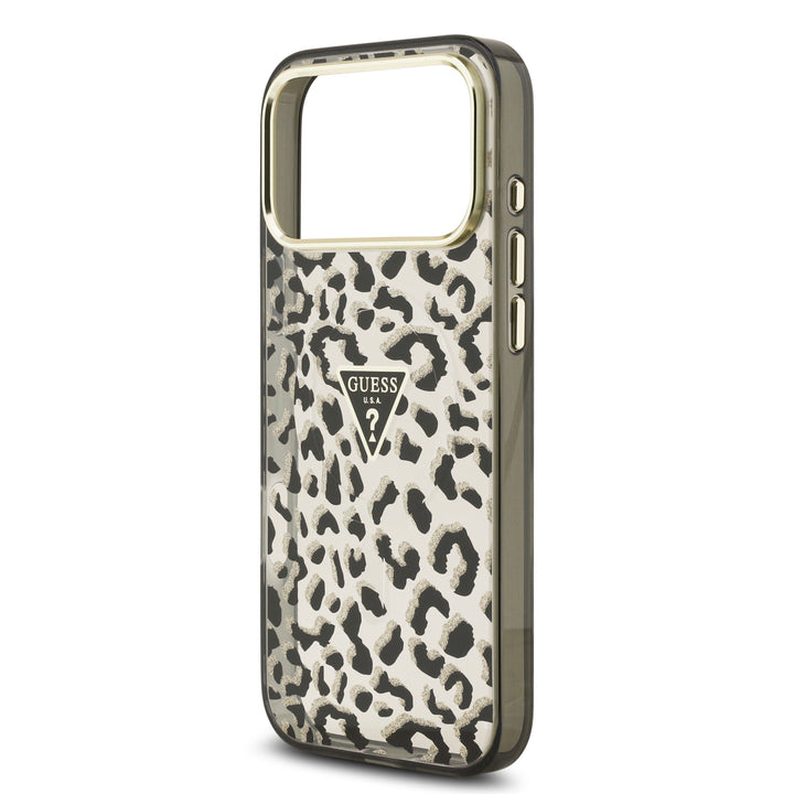 Funda Guess Original iPhone 17/18 Pro Max Leopard Glitter