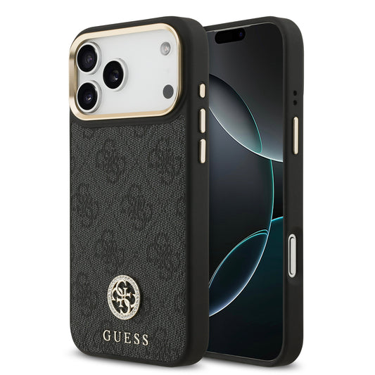 [PRE-VENTA] Funda Guess para iPhone 17 Pro Max – Diseño 4G Leather Metal Hardware