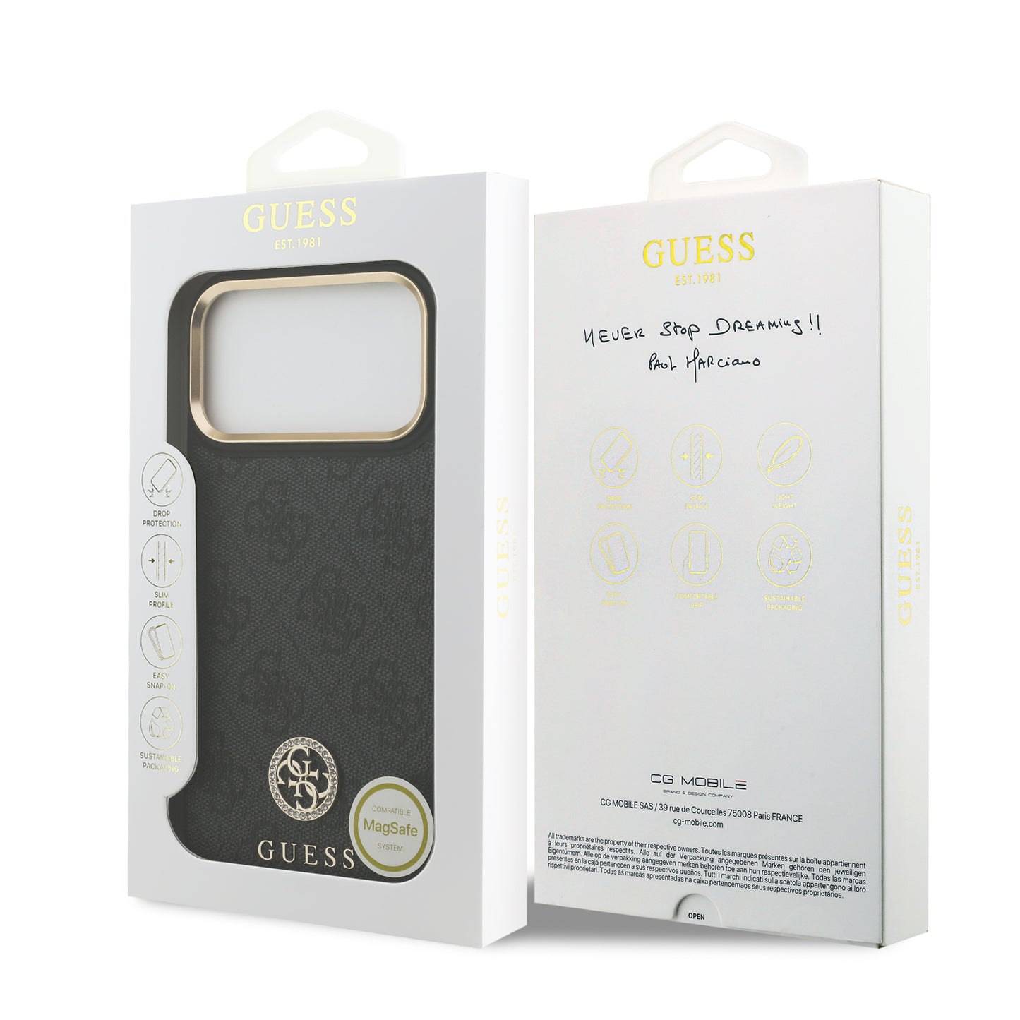 [PRE-VENTA] Funda Guess para iPhone 17 Pro Max – Diseño 4G Leather Metal Hardware