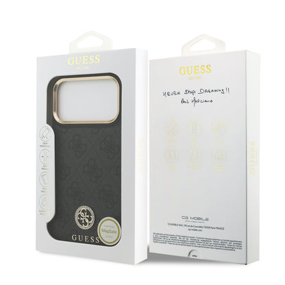[PRE-VENTA] Funda Guess para iPhone 17 Pro Max – Diseño 4G Leather Metal Hardware