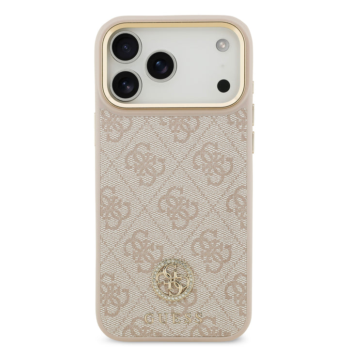 Funda Guess Original iPhone 17/18 Pro 4G Piel Metal Rosa